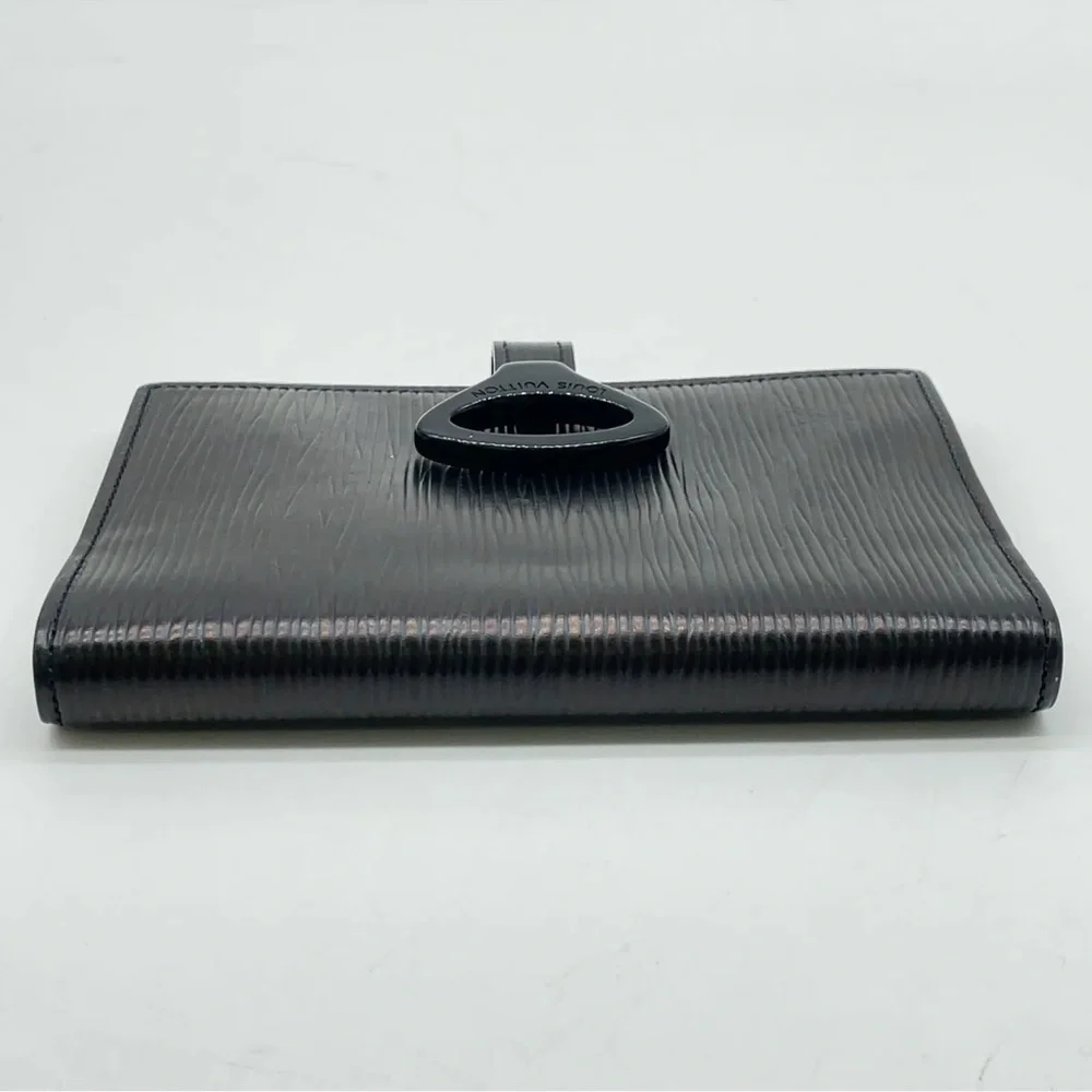Authentic Louis Vuitton Epi Noir Agenda PM R20092 Day Palnner W/Box GUC